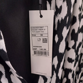 Calvin Klein Black White Bold Leopard Dress