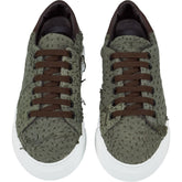 By Walid Military Green 19th C Piano Shawl Trainers