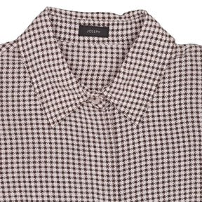 Joseph Brown Houndstooth Shirt