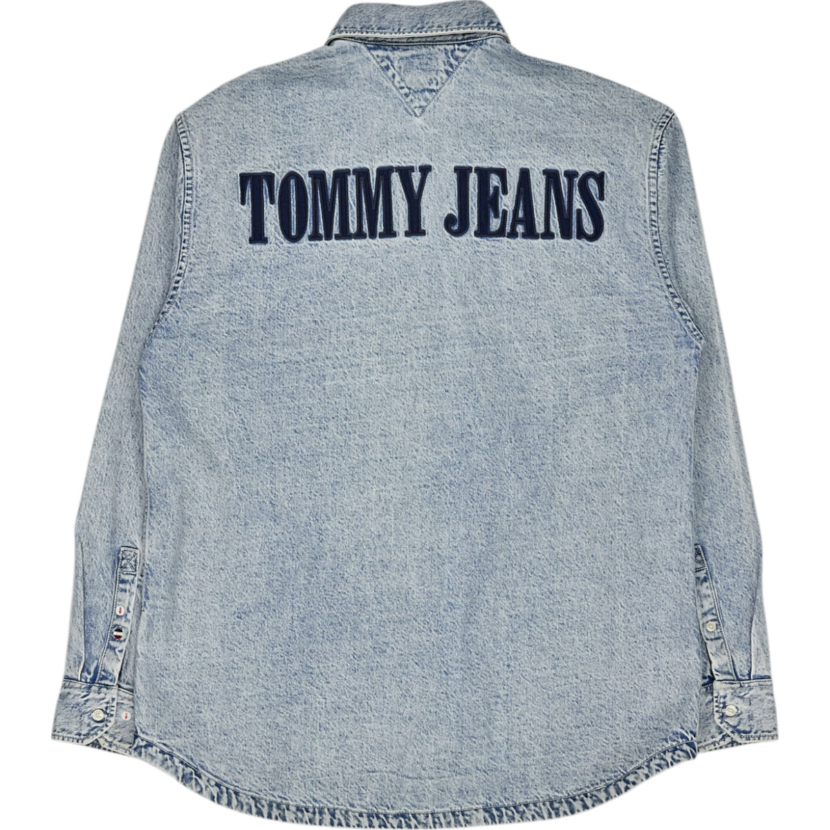 Tommy Jeans Blue Acid Wash Skate Fit Shirt