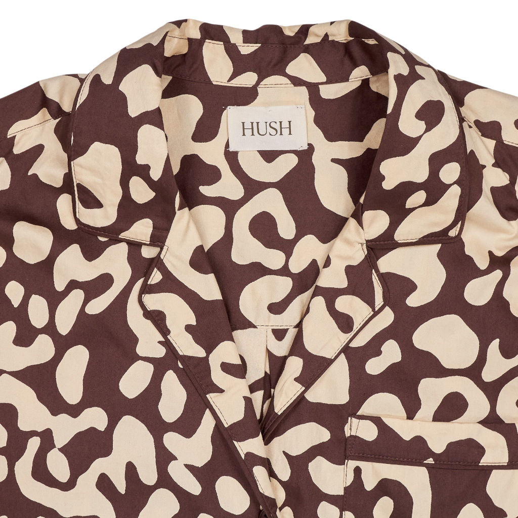 Hush Brown Cream Patterned Shirt