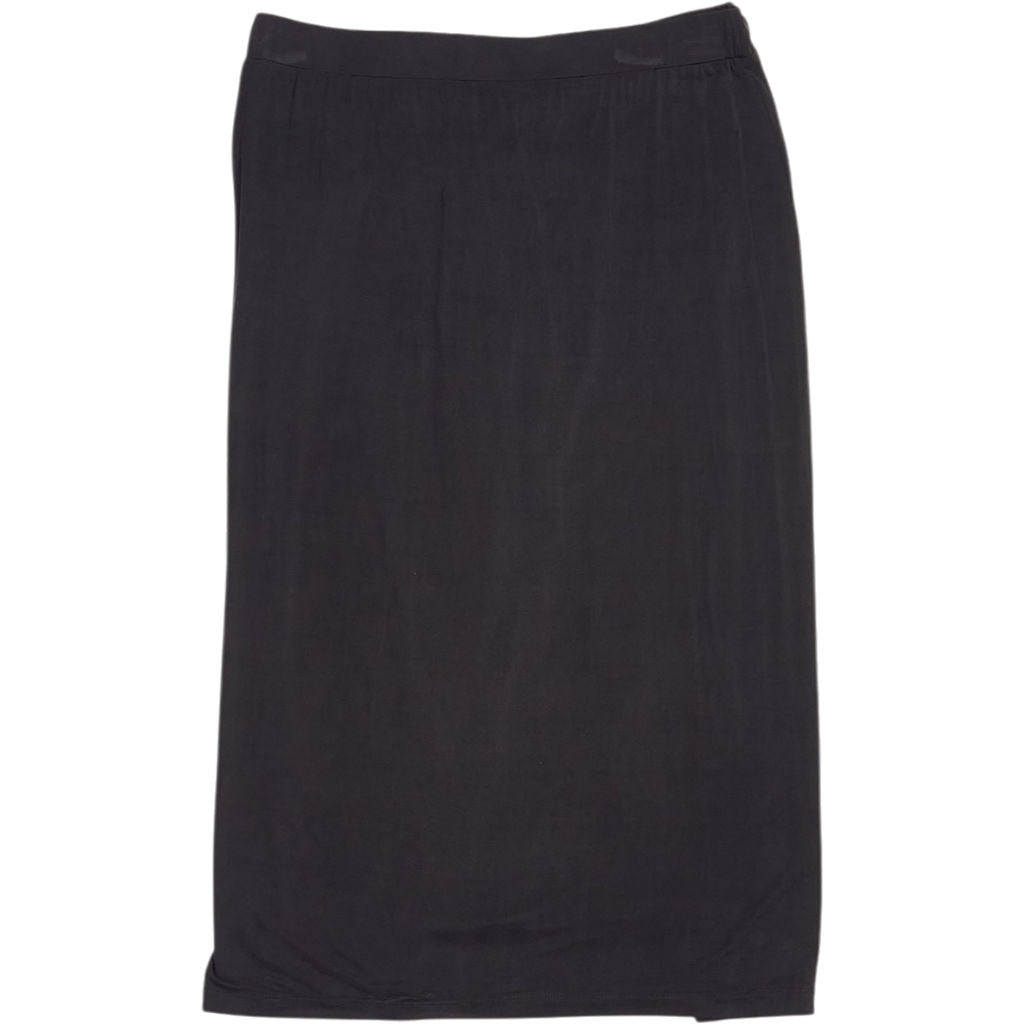 Hush Black Cupro Slinky Sarong Midi Skirt
