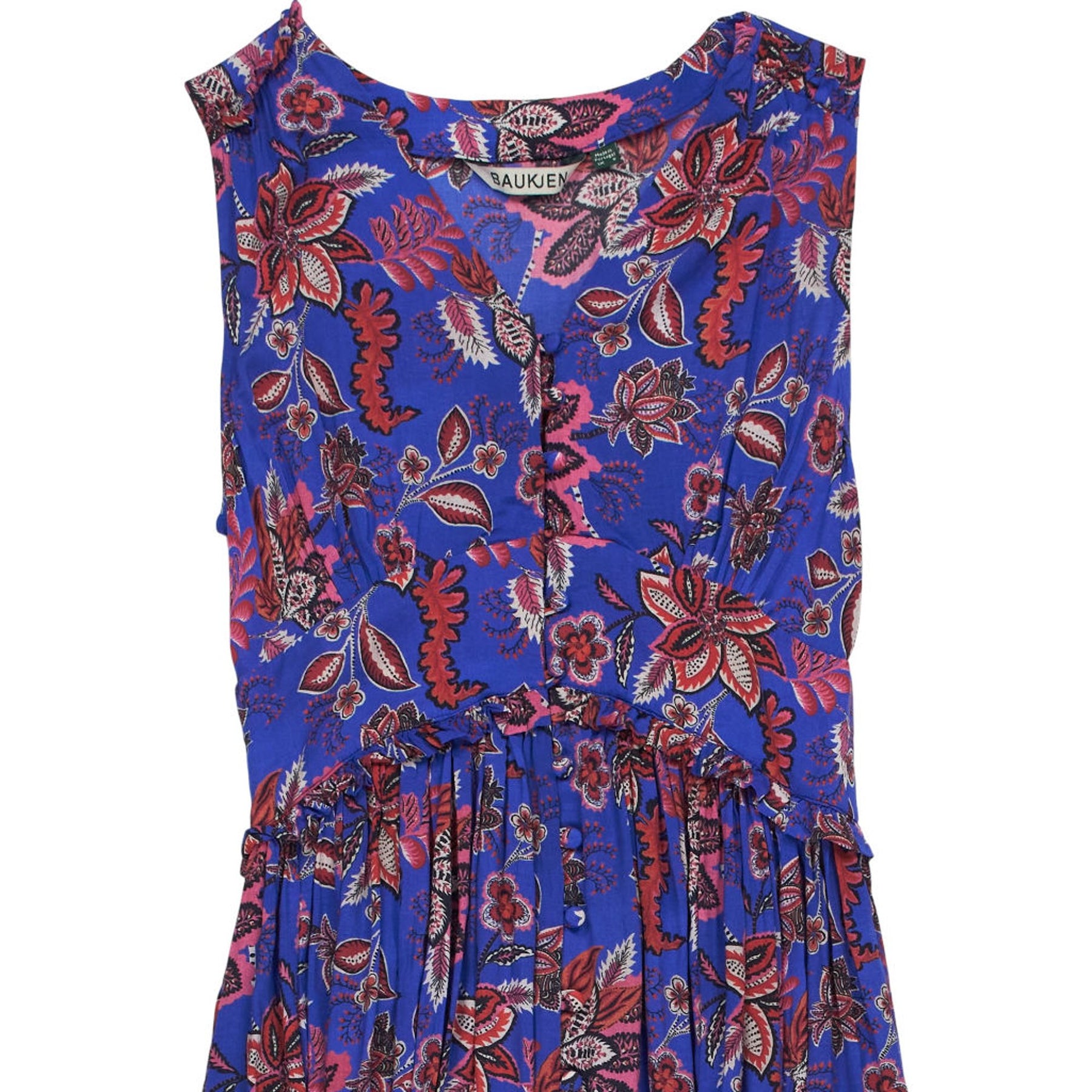 Baukjen Blue Floral Midi Dress