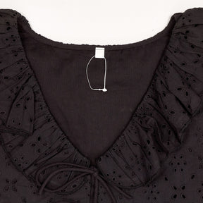 OMNES Black Rachael Cotton Top