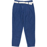 Hush Light Blue Pleat Waist Chambray Trousers