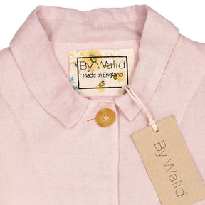 By Walid Pink Jeanette Linen Jacket