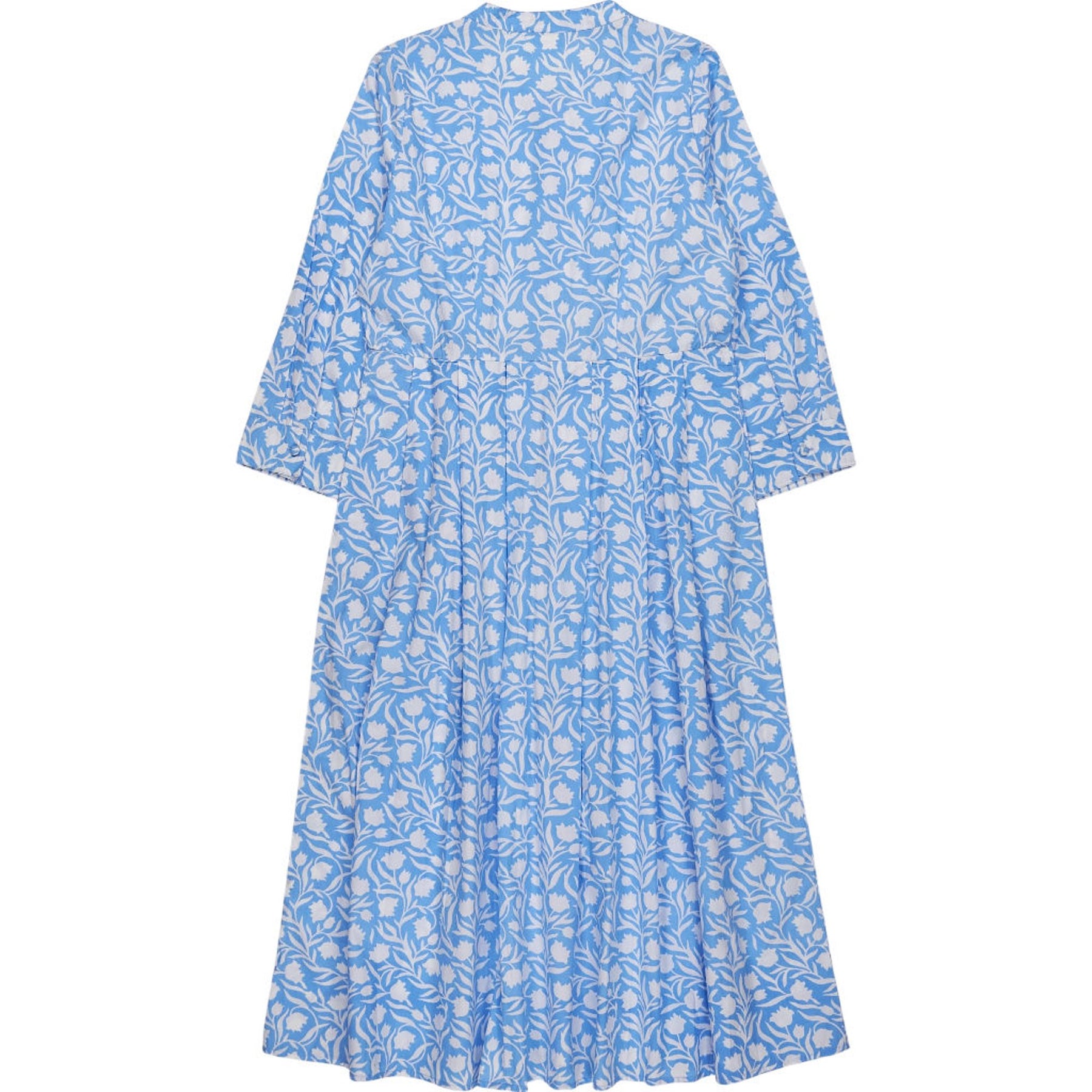 Pink City Prints Blue Floral Midi Dress