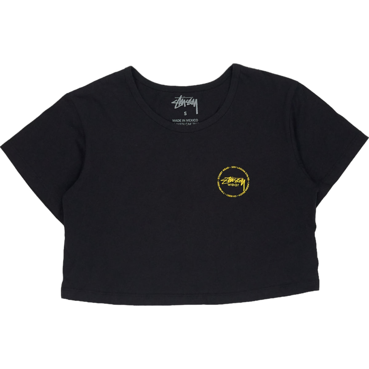 Stussy Black Baby Crop T-Shirt| Shop from Crisis Online