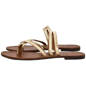 Wyse Platina Gold Flats Sandals