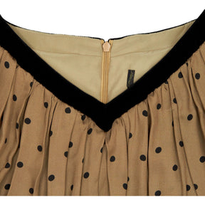 Mother of Pearl Brown Polka Dot Midi Dress