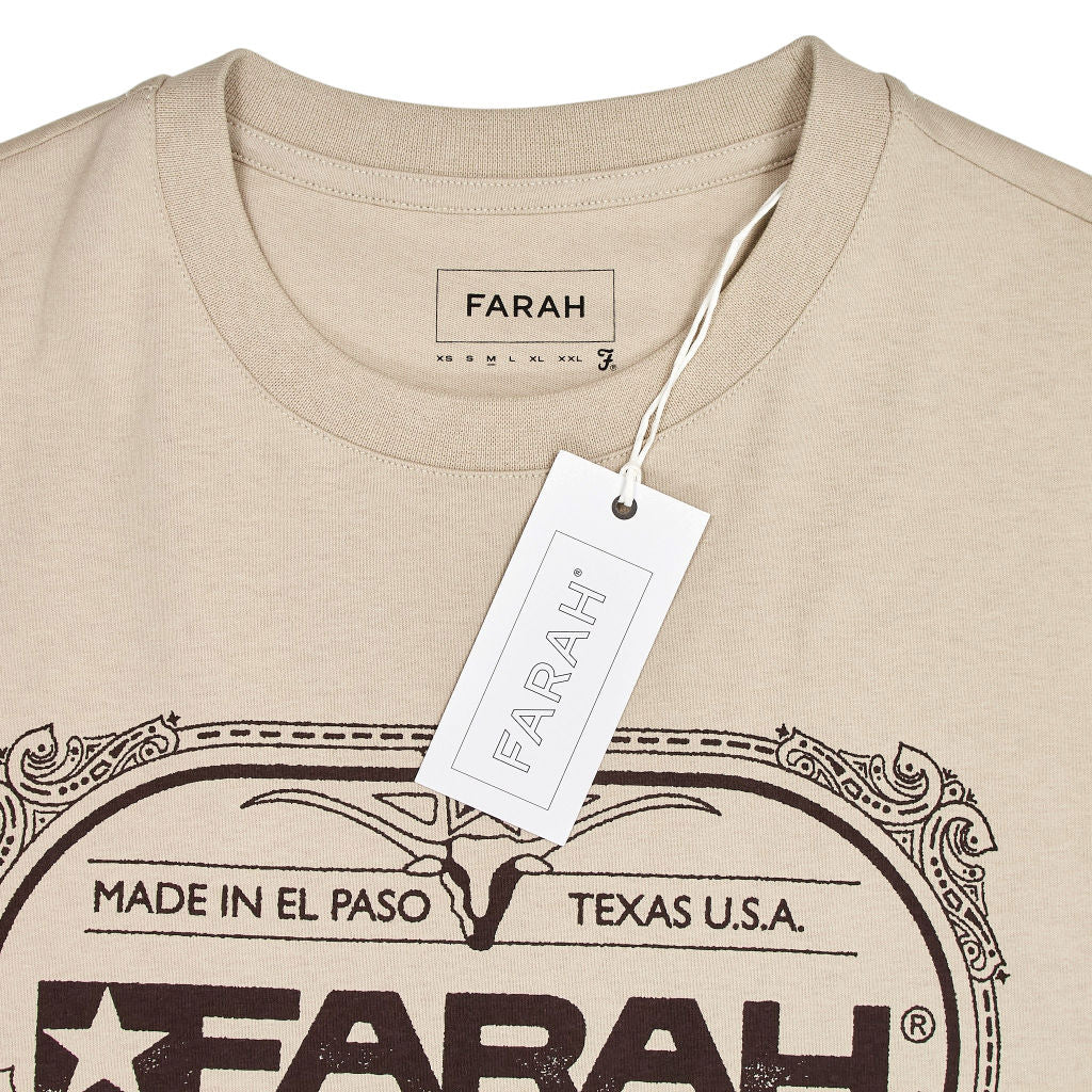 Farah Beige Mattingly Graphic T-Shirt