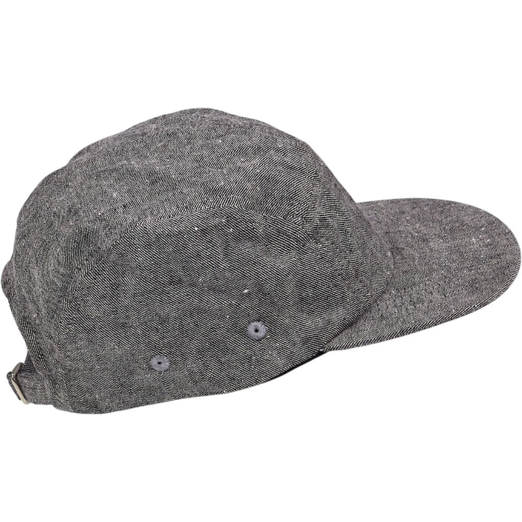 Folk Soft Black Linen Twill 5 Panel Cap