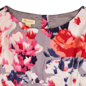 Monsoon Grey Multi Floral Print Dress