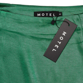 Motel Green Satin Tindra Skirt
