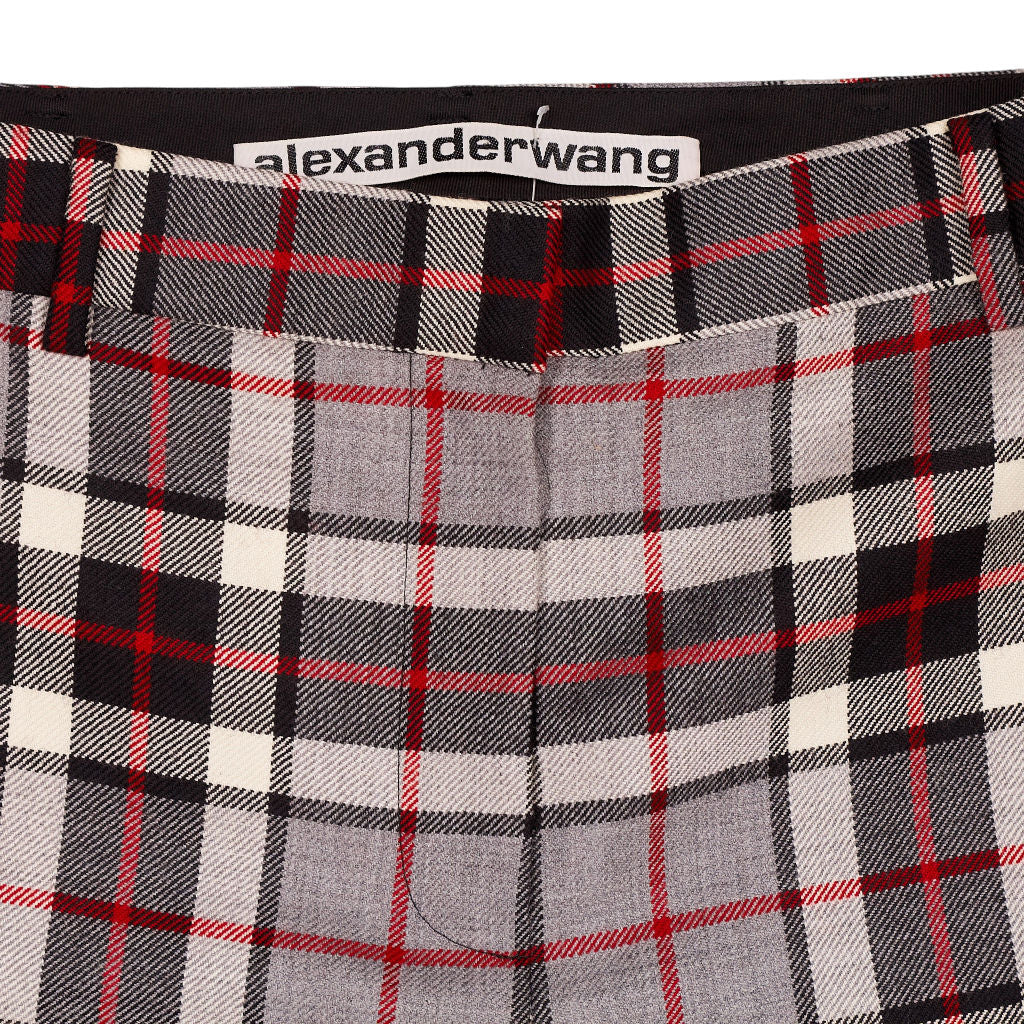 Alexander Wang Grey Check Wool Trousers