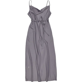 Motel Grey Palasha Midaxi Satin Dress