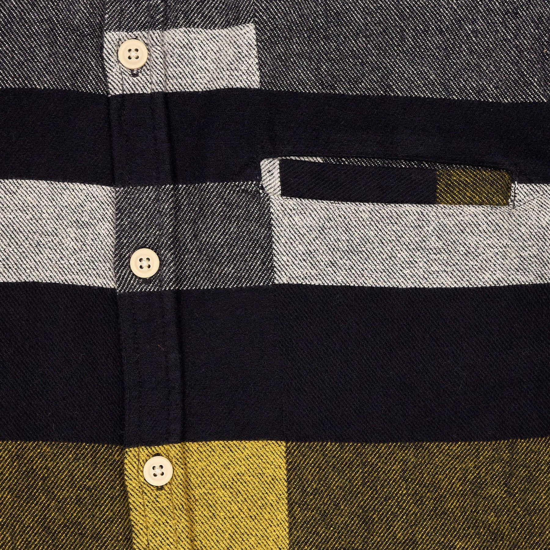 Folk Black Gold Block Check Shirt