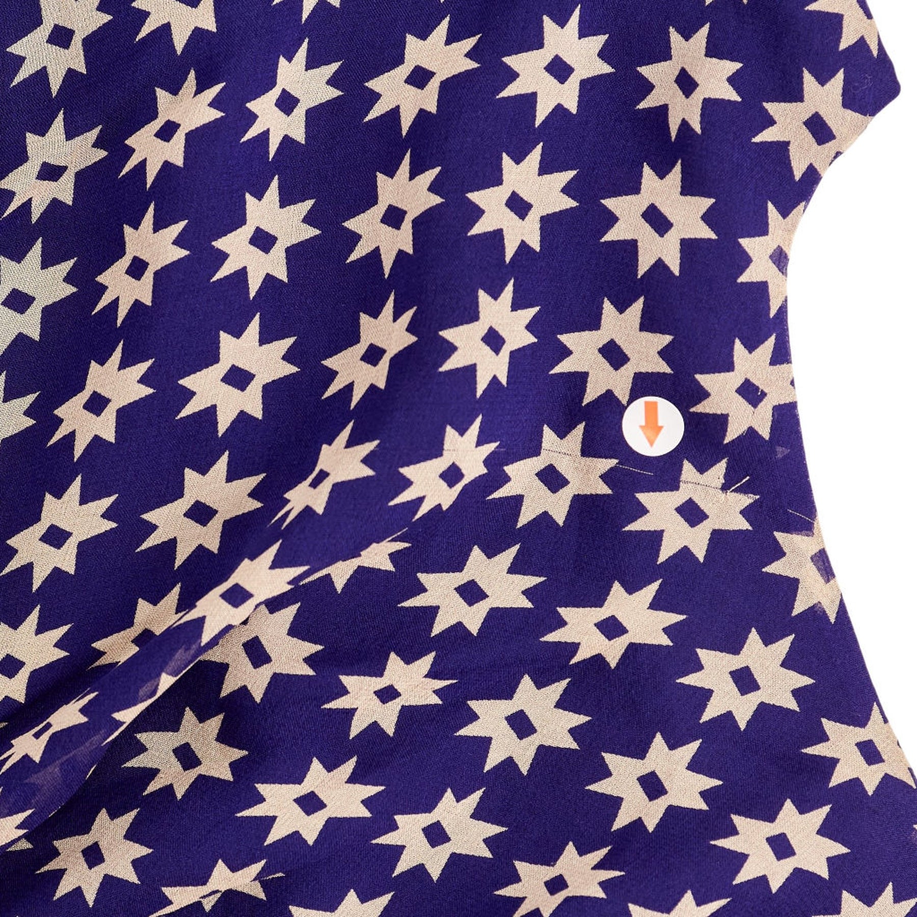 Diane von Furstenberg Blue Star Print Wrap Dress