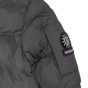 Sandbanks Charcoal Printed Puffer Jacket