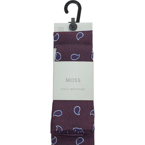 Moss Burgundy Silk Tie Bundle x 3