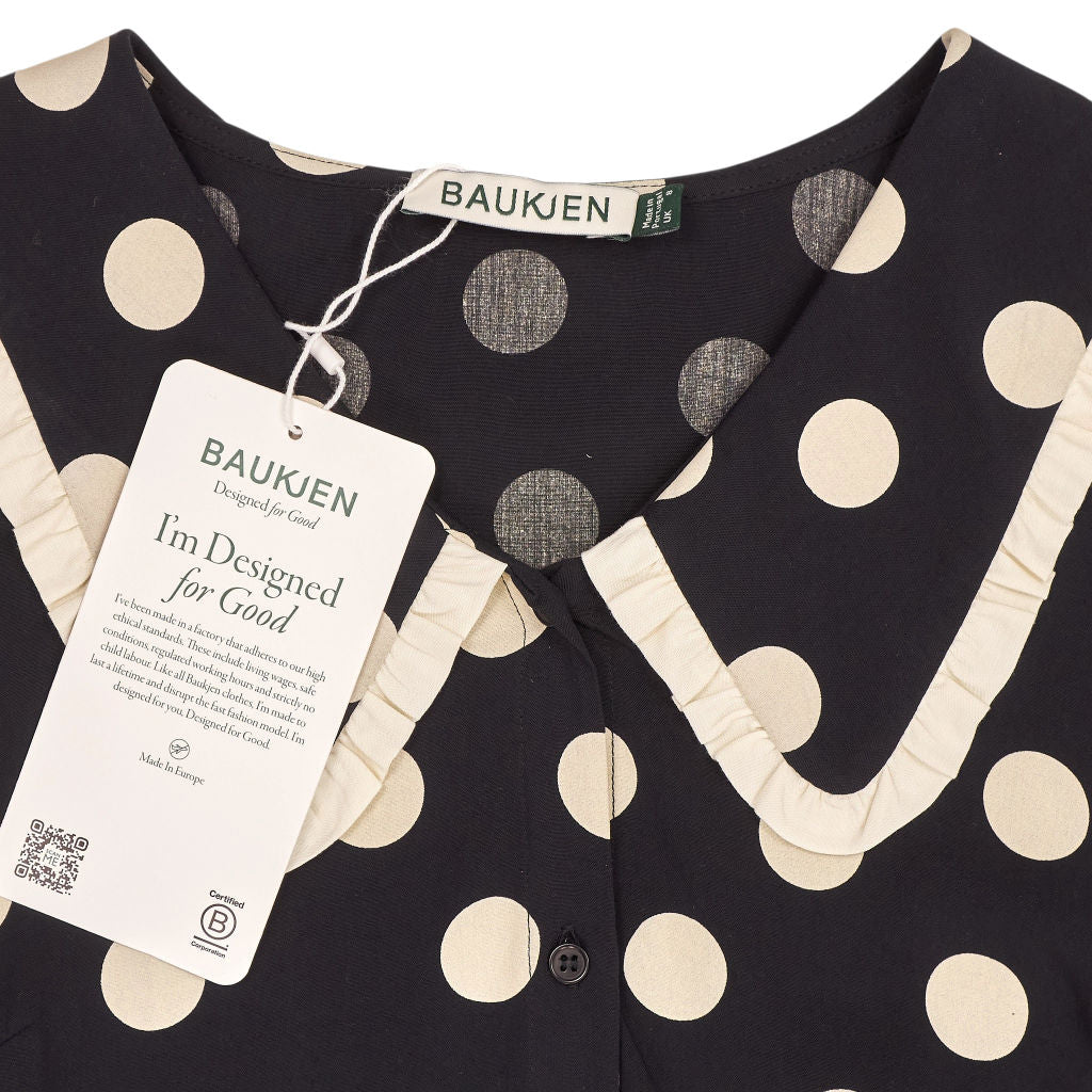 Baukjen Black Polka Dot Sosha Blouse