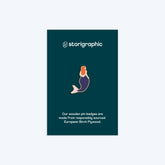 Mermaid Wooden Pin Badge