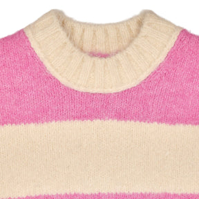 OMNES Pink Cream Striped Clementine Jumper
