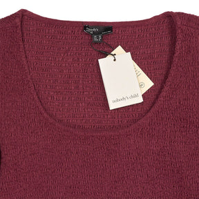 Nobody's Child Burgundy Ruby Midi Corduroy Dress