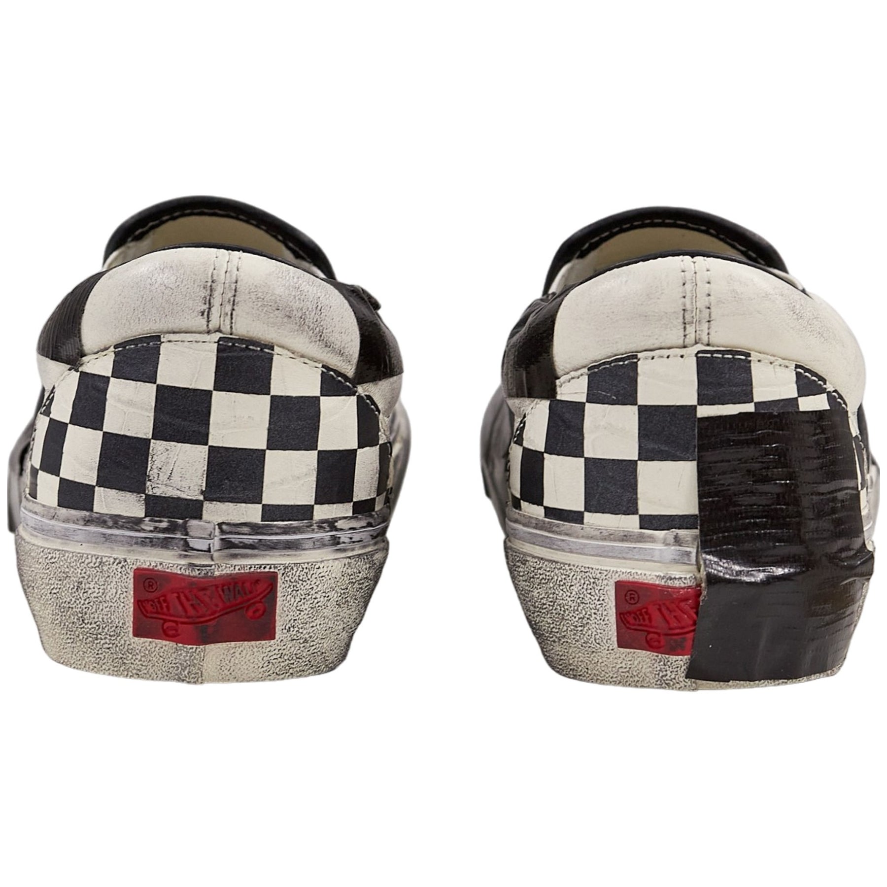 Vans Black Checkerboard Slip-On Shoes