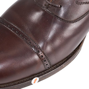 Crockett & Jones Dark Brown Cap Toe Leather Oxford Shoes  11 D