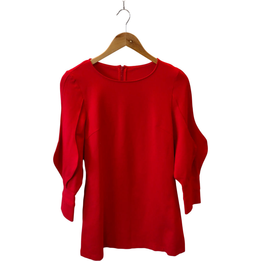 Metisu Red Long Sleeve Mini Dress