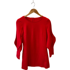 Metisu Red Long Sleeve Mini Dress