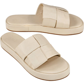 Hush Bone White Willa Weave Sandal