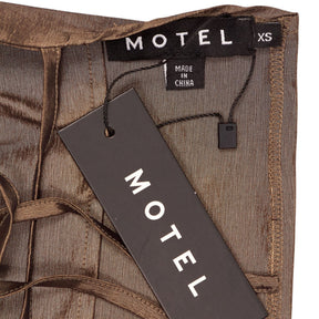 Motel Bronze Satin Merita Top