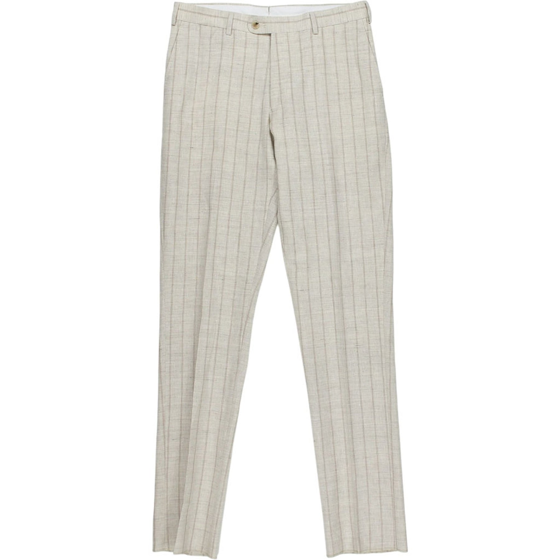 Moss Cream Striped Trousers