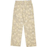 Pull & Bear Beige Floral Straight Jeans