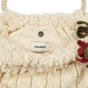 Pull & Bear Cream Floral Handbag