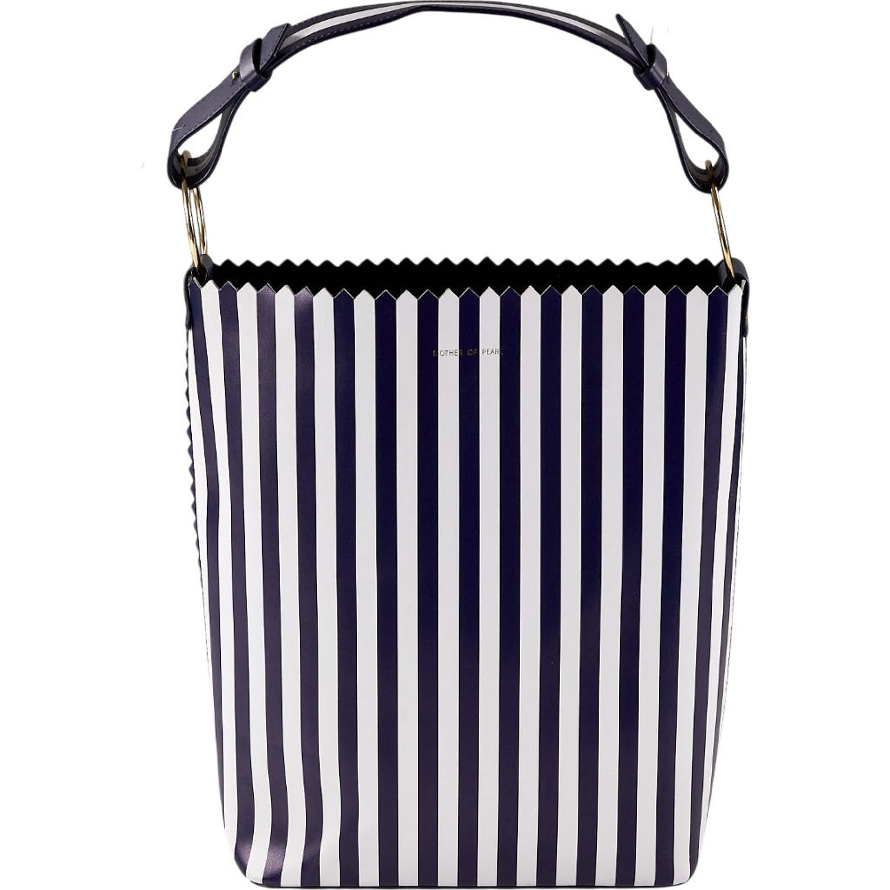 Mother of Pearl Navy White Striped Bag
