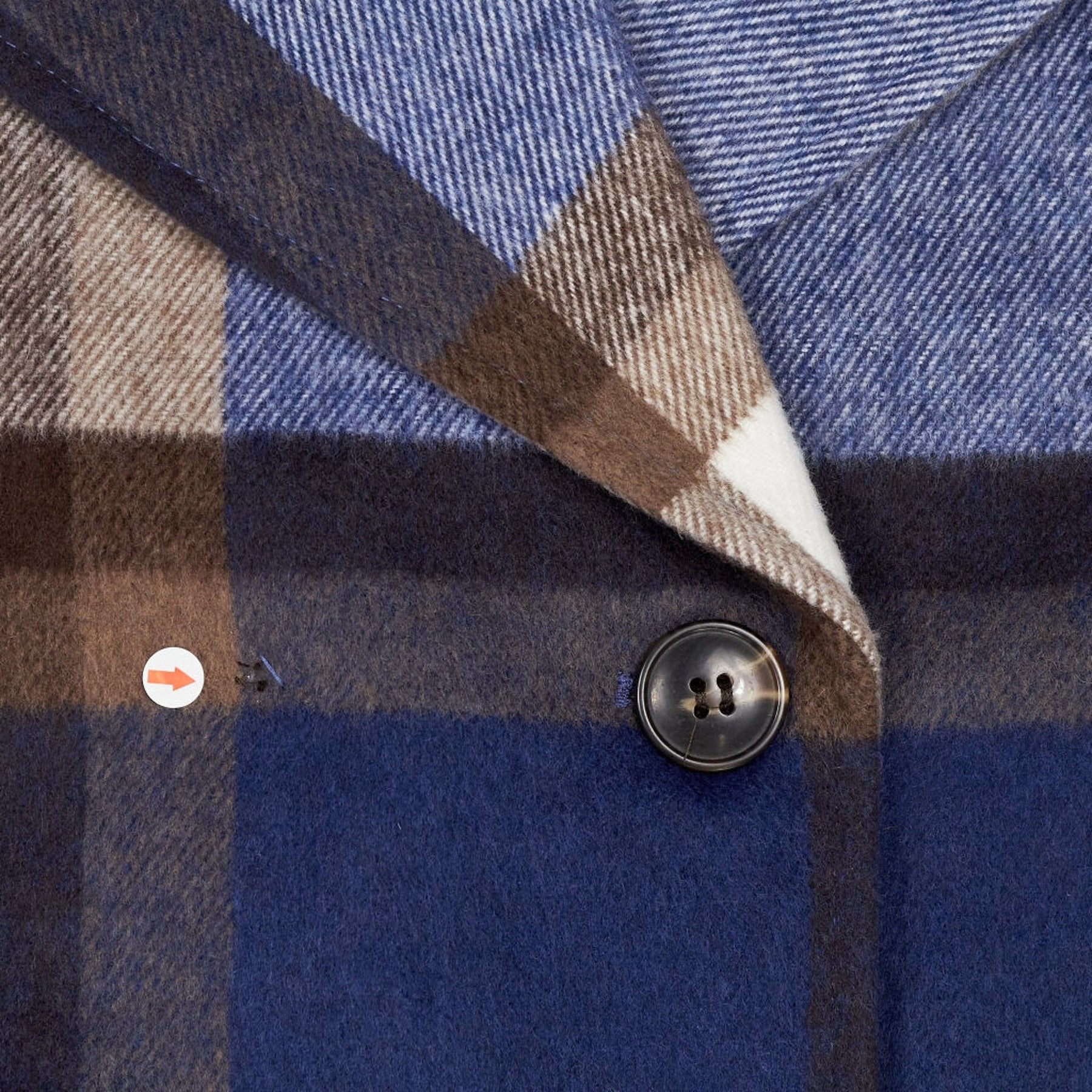 Omnes Blue Check Tina Coat