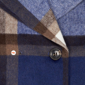 Omnes Blue Check Tina Coat