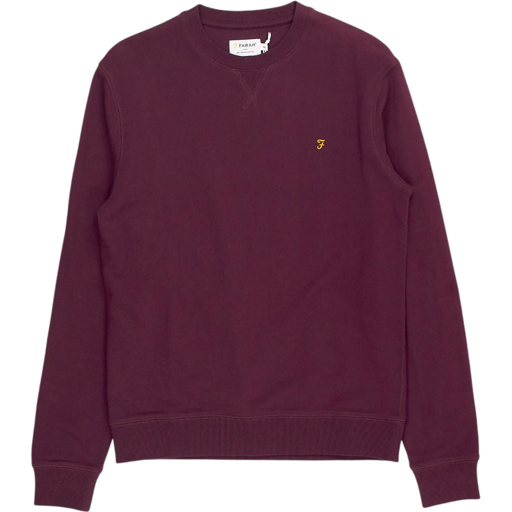 Farah Bordeaux Tim New Crew Sweatshirt