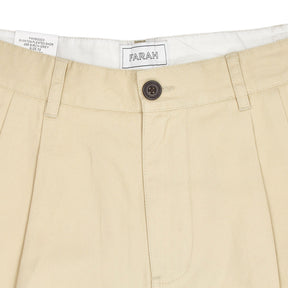 Farah Birch Swinton Pleated Shorts