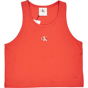 Calvin Klein Jeans Orange Monologo Slim Fit Tank Top