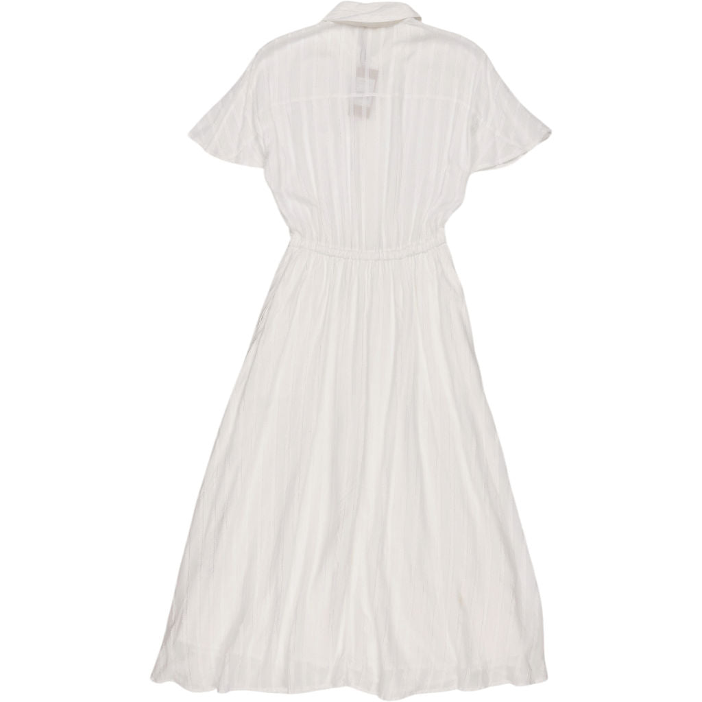 Hush White Textured Stripe Ren Dress