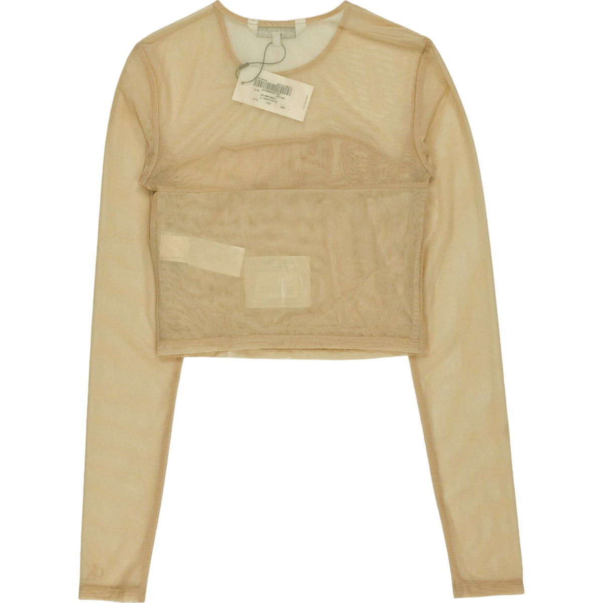 Calvin Klein Jeans Warm Sand Layered Mesh Top