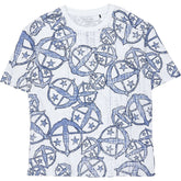 Schiesser Blue Star Print Sleep Shirt