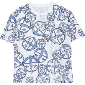 Schiesser Blue Star Print Sleep Shirt