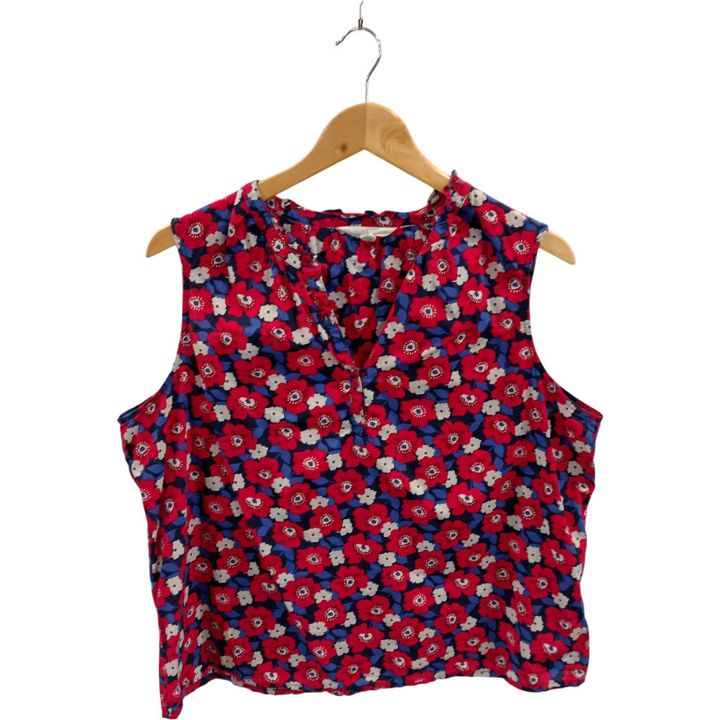 Seasalt Cornwall Red Floral Flower Fields Vest