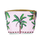 Makeup Bag - Pink Palm With Gift Box