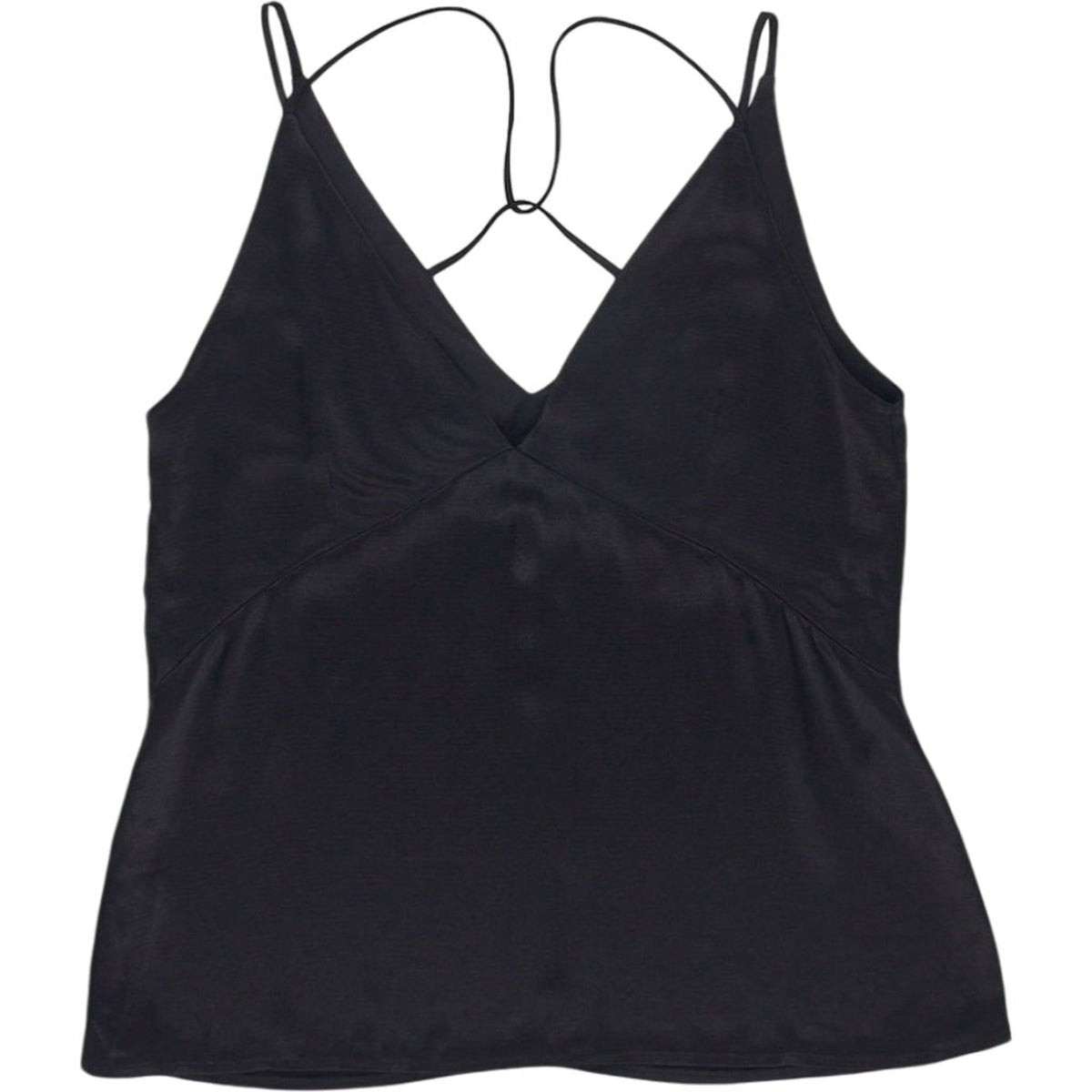 Vivere Black Strappy Cami Top